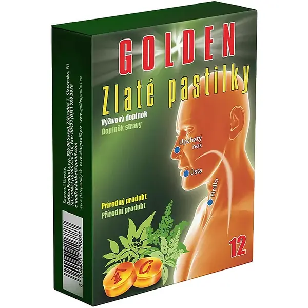 Zlaté pastilky Golden (3×12 pastiliek)