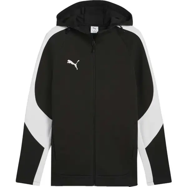 Puma TEAMEVOSTRIPE HOODED JACKET Pánská bunda, černá, velikost
