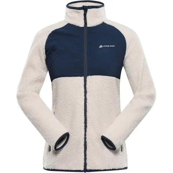 ALPINE PRO FERADA 2 Dámska hrejivá mikina, béžová, veľkosť