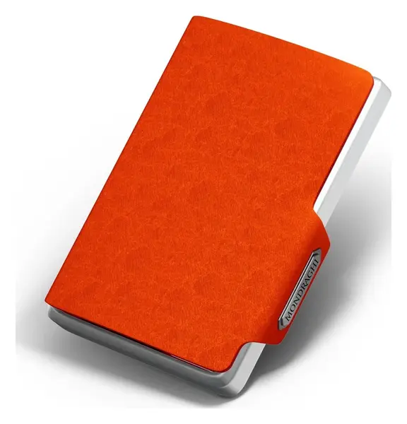 Kožená mini peňaženka Mondraghi Saffiano Orange