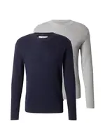 Jack & Jones Premium Sveter 'JPRBLUBARKLEY'  tmavomodrá / sivá