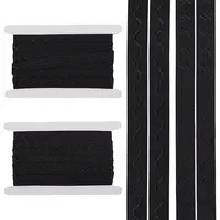 2 Styles Flat Non-slip Transparent Silicone Polyester Elastic Bands
