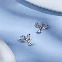 2Pcs Brass Micro Pave Grade AAA Cubic Zirconia Charms