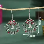 Alloy Rhinestone Dangle Earrings