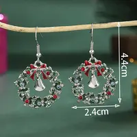 Alloy Rhinestone Dangle Earrings
