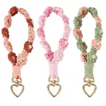 3Pcs Cotton Braided Flower Pendant Decorations