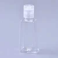 30ml Transparent PET Plastic Refillable Flip Top Cap Bottles