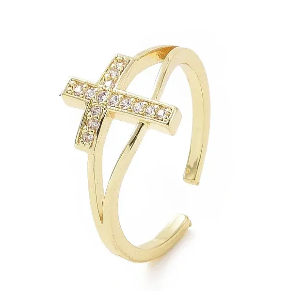 Brass Micro Pave Cubic Zirconia Rings