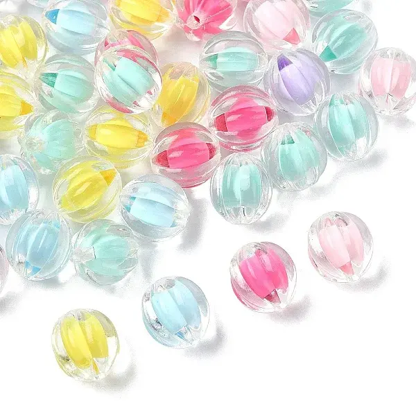 50Pcs Transparent Acrylic Beads