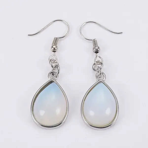 Synthetic Opalite Dangle Earrings