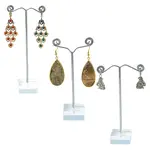 3Pcs T Bar Earring Organic Glass Displays Sets