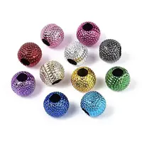 UV Plating Opaque Acrylic European Beads