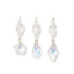 3Pcs Glass with 304 Stainless Steel Pendants