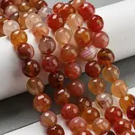 Faceted Natural Banded Agate Beads Strands