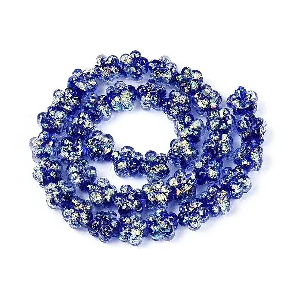 Handmade Foil Lampwork Beads Strands