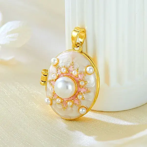 Brass Enamel Locket Pendants