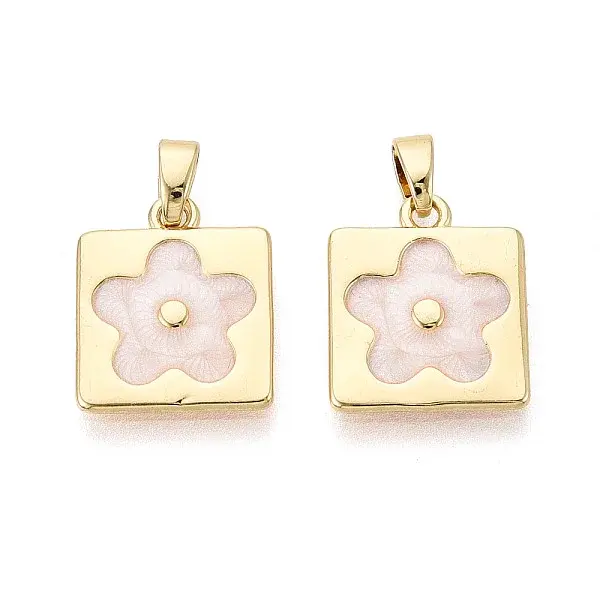 Brass with Enamel Pendants