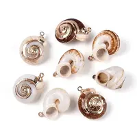 Electroplated Natural Shell Pendants