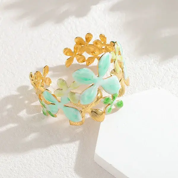 304 Stainless Steel Enamel Cuff Bangles