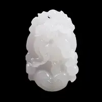 Natural White Jade Carved Pendants