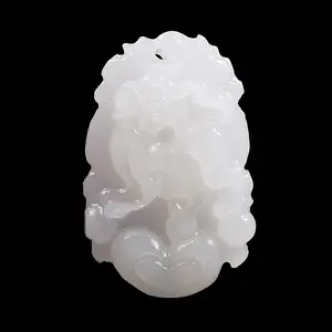 Natural White Jade Carved Pendants
