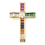 Brass Pave Clear Cubic Zirconia Pendants