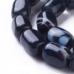 Dyed & Heated Natural Black Agate Beads Strands