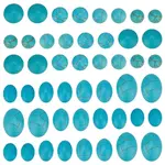200Pcs 8 Styles Synthetic Turquoise Cabochons