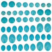 200Pcs 8 Styles Synthetic Turquoise Cabochons