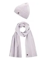 Súprava čiapky a šálu Rowdy svetlosivá