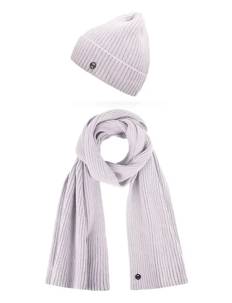 Súprava čiapky a šálu Rowdy svetlosivá