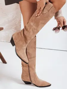 Dámské vysoké holínky bez podpatku