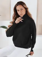 Černý rolákový svetr