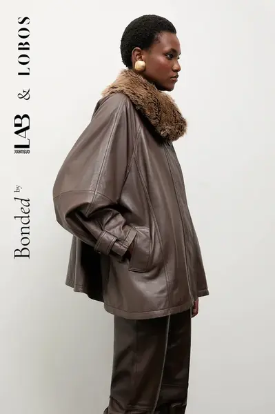 Kožená bunda Bonded by Answear.LAB & LOBOS