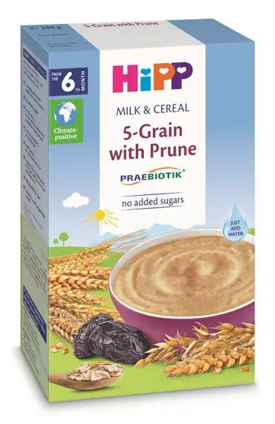 Hipp Mléčná kaše PRAEBIOTIK vícezrnná se švestkami 250 g