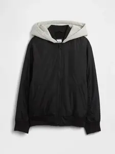 Dětská přechodná bomber bunda s kapucí