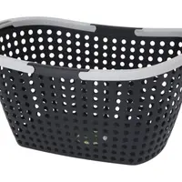 Nákupní košík 15 l, černý, recyklovaný plast