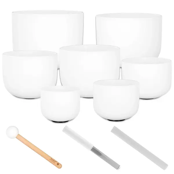 Sela Crystal Singing Bowl Set Frosted - 440 Hz (rozbalené)