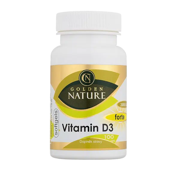 GOLDEN NATURE Vitamin D3 2000 I.U. 100 kapslí