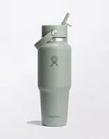 Hydro Flask Wide Mouth Travel Bottle with Flex Straw Cap 32 oz (946 ml) Agave