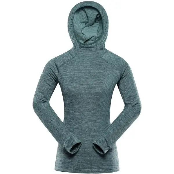 ALPINE PRO ROLTA Dámská rychleschnoucí mikina, zelená, velikost