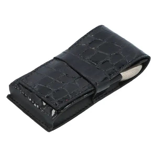 Kožená manikúra a pedikúra croco čierna - Solingen Amar