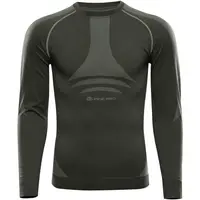 ALPINE PRO AMBOS Pánské funkční spodní triko, tmavě zelená, velikost XS/S