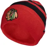 FANATICS CHICAGO BLACKHAWKS SWIPE CUFFED BEANIE Čepice, červená, velikost