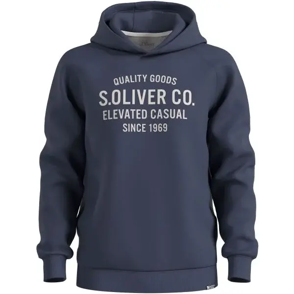 s.Oliver SWEATSHIRT OVERSIZE Pánská mikina, tmavě modrá, velikost XXL