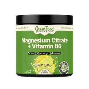GREENFOOD NUTRITION Magnesium Citrate + Vitamin B6, juicy lemon 150 g