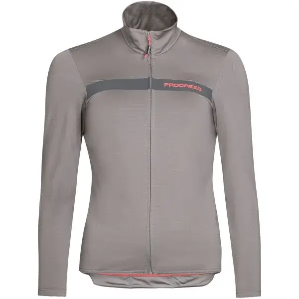 PROGRESS AROSA Dámsky cyklistický zateplený dres, sivá, veľkosť