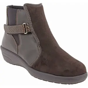 PodoWell Dámská zdravotní polokozačka SYRIELLE hnědá, velikost: 42