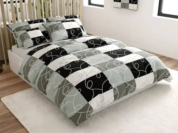 Krepové obliečky KASPARO BLEND sivé hotelová kapsa Rozmer obliečky: 70 x 90 cm | 140 x 200 cm