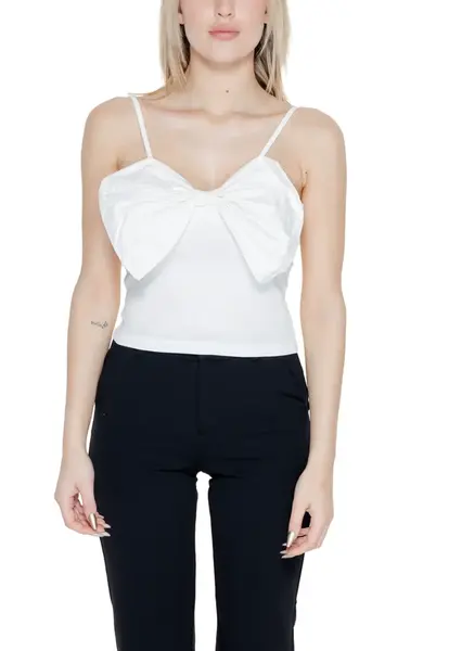 Bílá dámská top s mašlí